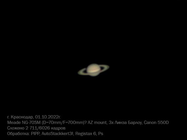 Saturn - Astrophotography