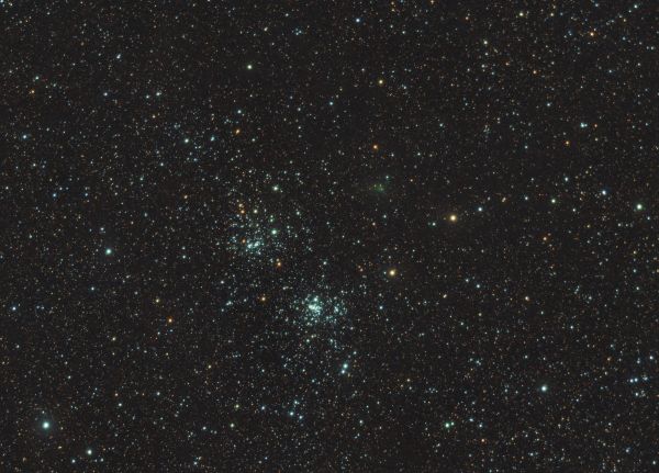 C/2017 T2 near the Double Cluster in Perseus - Astrophotography