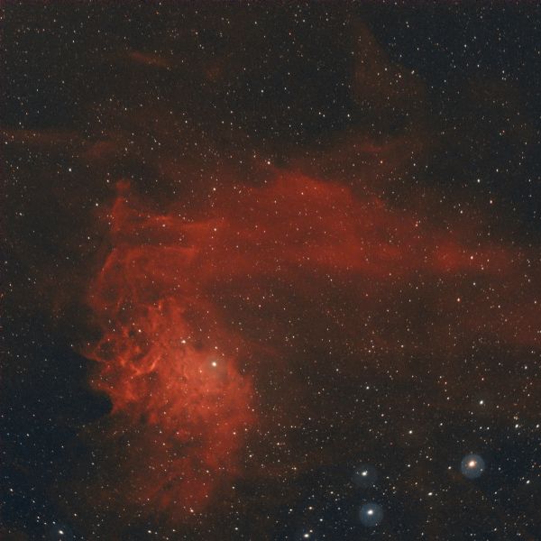 Flaming Star Nebula IC405 in the constellation Auriga - Astrophotography