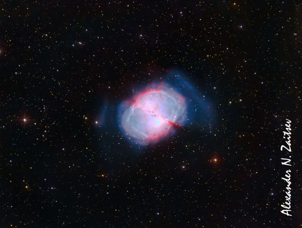 New revision of M27 in (Lsynth+Ha+OIII+SII) palette (2021-2022) - Astrophotography