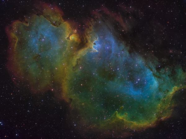 IC 1848 (Soul Nebula, pure SHO) - Astrophotography