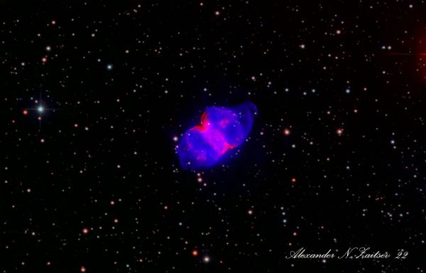 M76 in LRGB+OIIIHa palette. New image revision. - Astrophotography