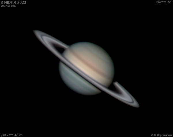 Saturn on July 3, 2023 - Astrophotography