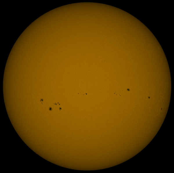 Sun in continuum 19.05 - Astrophotography