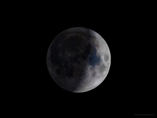 Moon on February 18. Composite photo. - Astrophotography