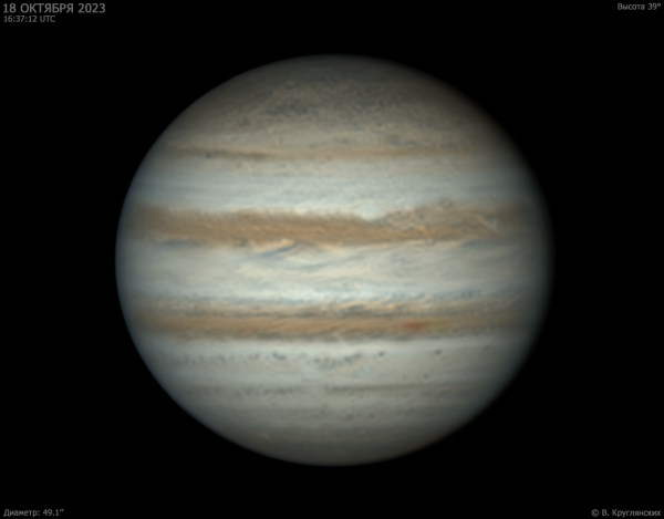 Jupiter on October 18, 2023 - Astrophotography