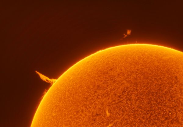 Large prominence on March 17, 2023 - Astrophotography