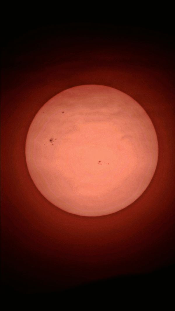 Sun through the clouds (processed version) - Astrophotography