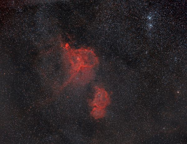 Heart and Soul Nebulae + Double Cluster in Perseus. ver 2. - Astrophotography