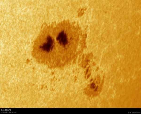 Sunspot 4079. May 1, 2025. - Astrophotography