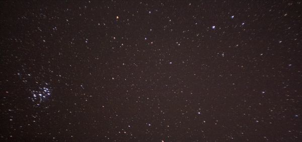 The Pleiades against the sky - Astrophotography
