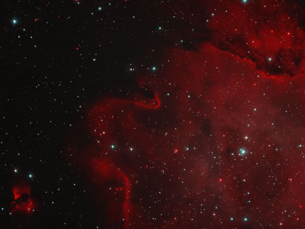 Collinder34 (part), Collinder 33, Sh2-201 in Ha+OIII - Astrophotography