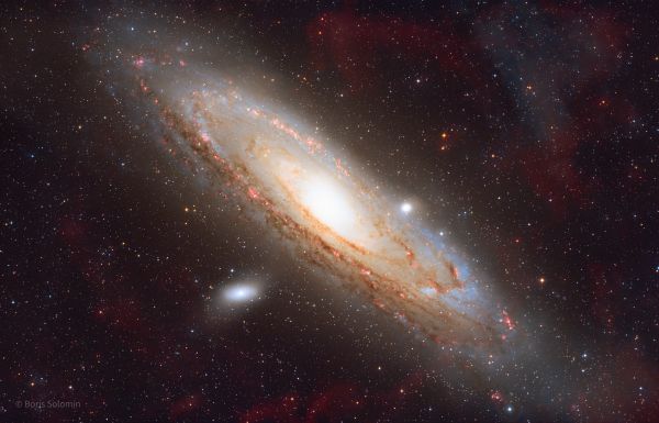 Andromeda Nebula with hydrogen and oxygen - Astrophotography