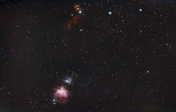 M42, Flame Nebula, Horsehead Nebula - Astrophotography