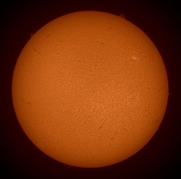 Sun on June 2, 2022 in H-alpha - Astrophotography