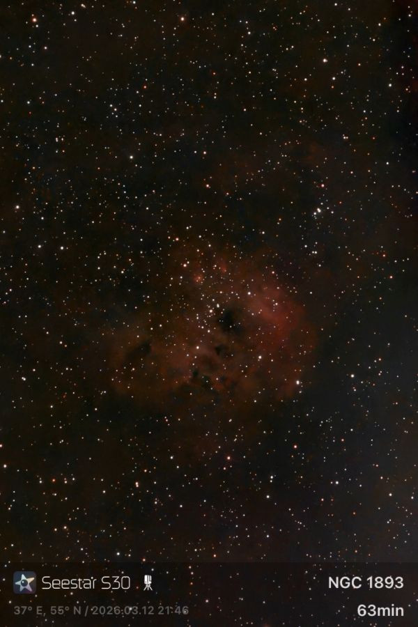 NGC 1893 in Auriga - Seestar S30 - Astrophotography
