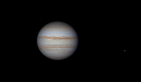 Jupiter and Europa (02:31) - Astrophotography