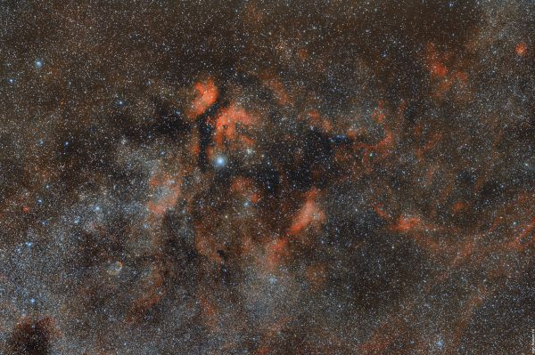 Hydrogen nebula around Sadr. August 6, 2019. - Astrophotography