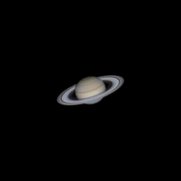 Animation of the changing tilt of Saturn's rings - Astrophotography