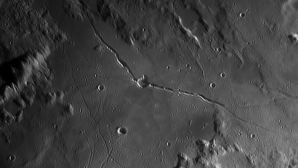 The Moon. Crater Hyginus. - Astrophotography