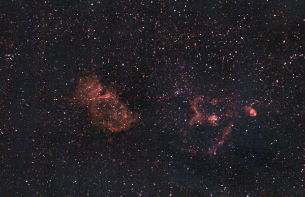 The Soul and Heart Nebulae in the constellation Cassiopeia. April 17-18, 2022. - Astrophotography