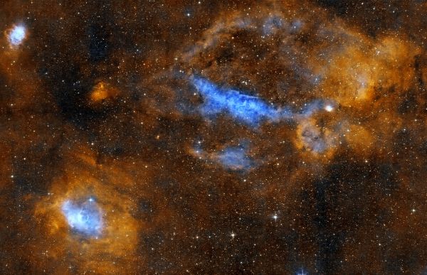 NGC 7635 & SH2 157 - Bubble & Lobster Claw Nebula - Chuck Novice - Astrophotography