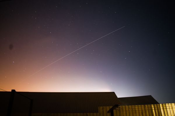 ISS flyby trail. - Astrophotography