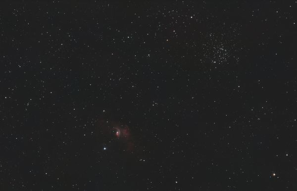 Bubble Nebula and open cluster M52 - Astrophotography