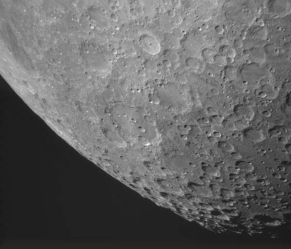 The Moon near the southern pole - Astrophotography