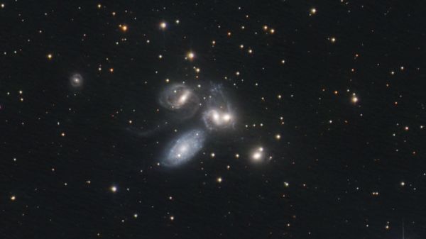 Stephan's Quintet (cropped central portion of the image) - Astrophotography