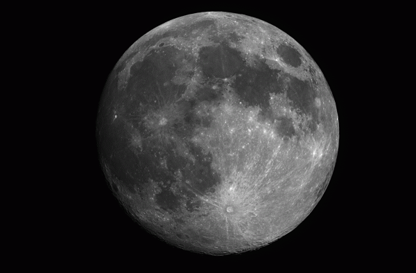 GIF animation of the Moon's libration on February 5-6 - Astrophotography