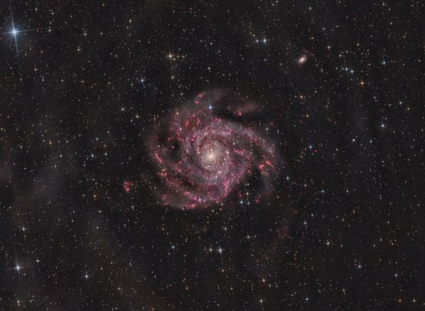 IC 342 Hidden Galaxy with Hydrogen Nebulae
