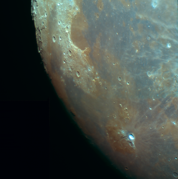 From Rainbow Bay to Aristarchus. A panorama of two frames. - Astrophotography