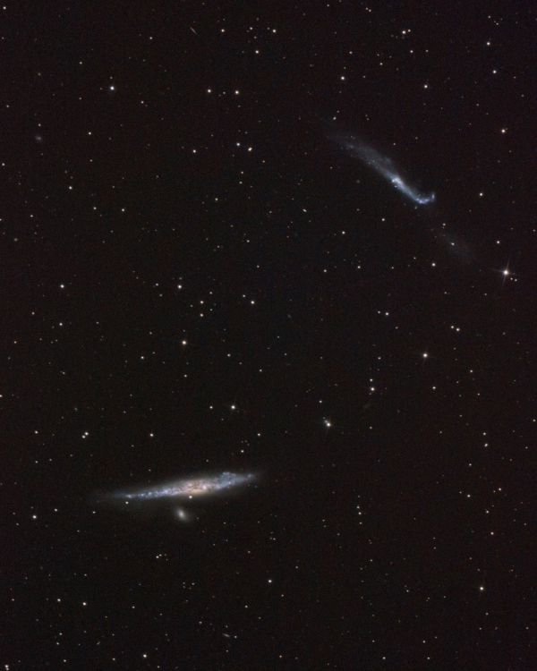 Galaxies NGC 4631 and NGC 4656 (the Whale and the Hockey Stick) - Astrophotography