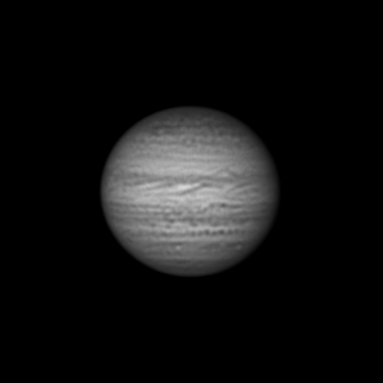 Jupiter in the infrared range at 850 nm, August 16, 2022 (3:51). - Astrophotography