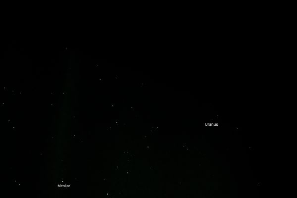 Uranus, Cetus, and more, captured on December 27, 2019. - Astrophotography