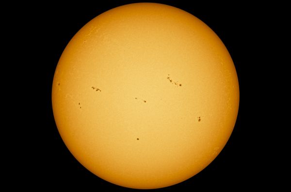 Sun with spots on April 23, 2025. - Astrophotography