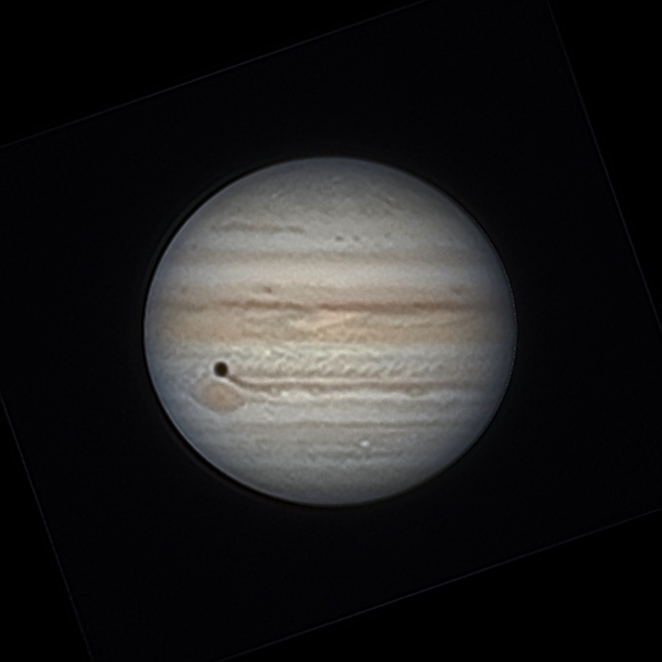 Jupiter, July 13, 2021, 01:57 Moscow Time, GRS and the shadow of Callisto - Astrophotography