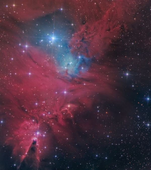 Fox Fur and Cone nebulas - Astrophotography