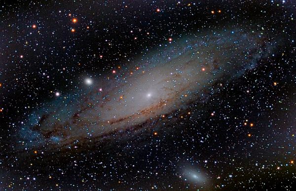 M31 - The Andromeda Galaxy RGB test with mono camera - Astrophotography