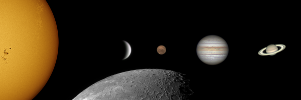 Solar System. Collage of photographs from 2020–2022. - Astrophotography