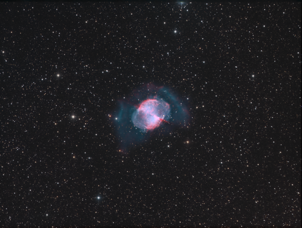 M27 Dumbell PN bicolor + RGB stars - Astrophotography