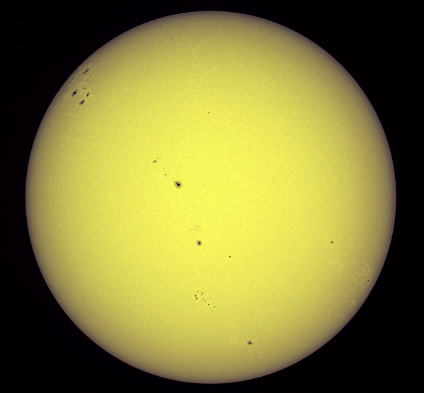 Sun 05/17/24 through a UV filter, captured during AF-2024 - Astrophotography