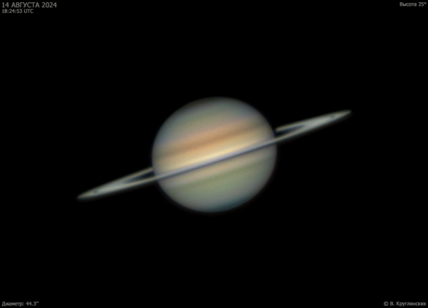 Saturn August 14, 2024 - Astrophotography