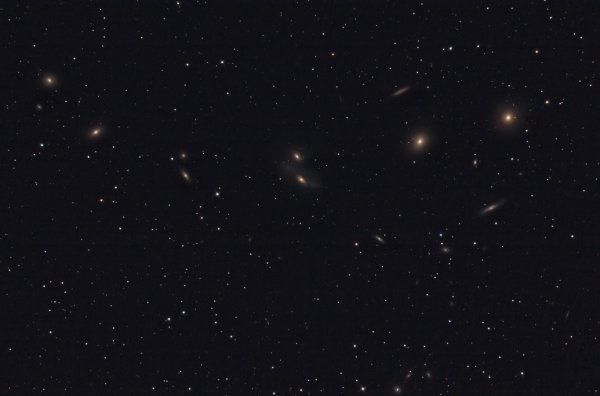 Part of the vast Virgo Supercluster of galaxies, also known as Markarian's Chain. - Astrophotography