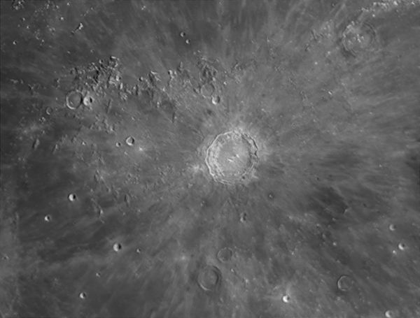 Copernicus. Moon phase 95% - Astrophotography