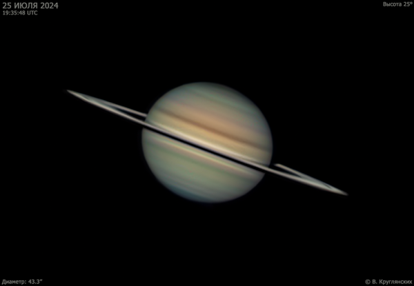 Saturn on July 25, 2024 - Astrophotography