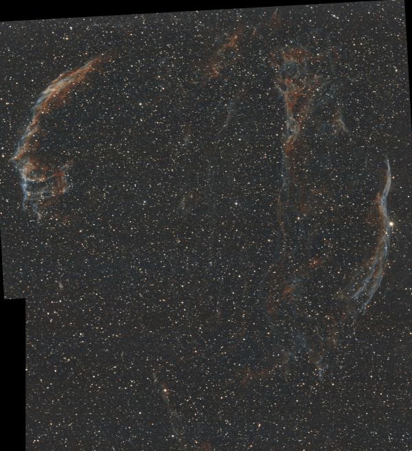 NGC6960,NGC6992 full (mosaic of two images) - Astrophotography