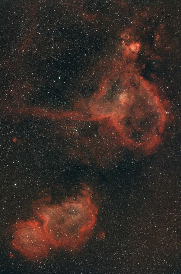 Soul and Heart Nebulae — IC 1805 and IC 1848 - Astrophotography