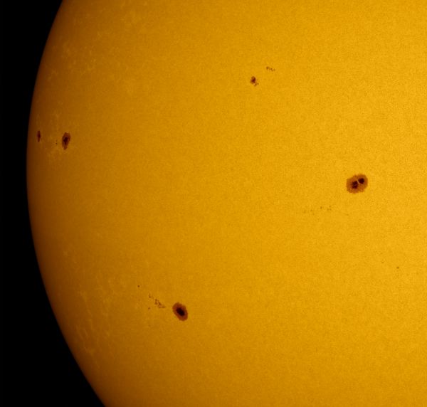 Sunspot groups #3545, #3548, #3549, #3553 - Astrophotography